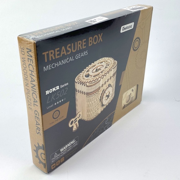 Robotime Treasure Box DIY 3D Wood Model Puzzle Mechanical Gear ROKR Series LK502 - Picture 3 of 5
